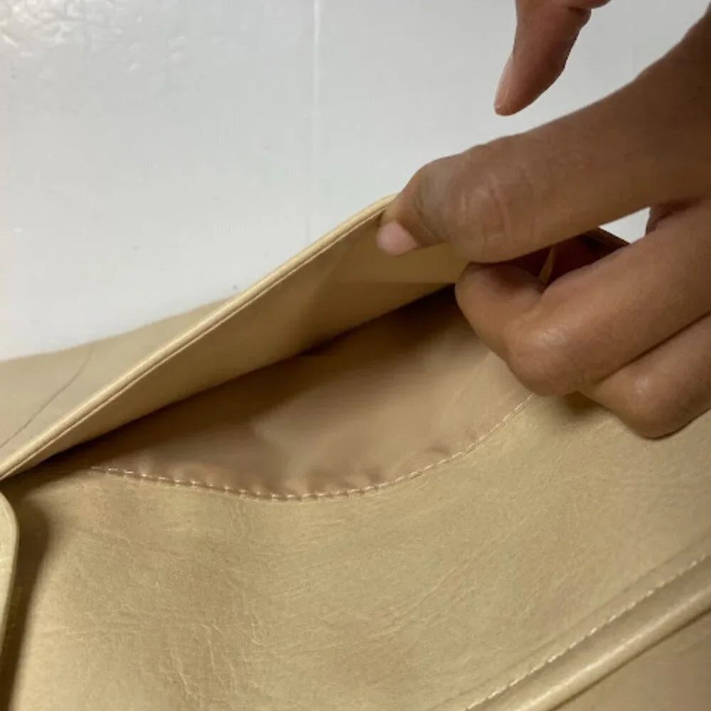 BEIS Faux Leather Beige Laptop Sleeve Case Beige 13”